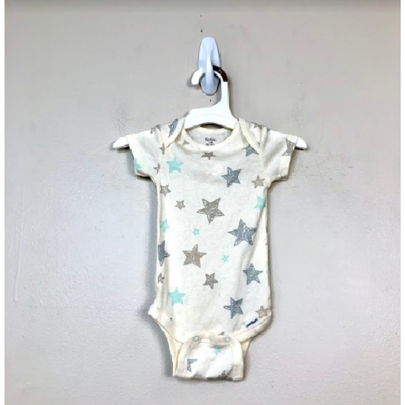 Modern Moments by Gerber Newborn Star Pattern Bodysuits Onesie Off-White 0-3M - Picture 1 of 2